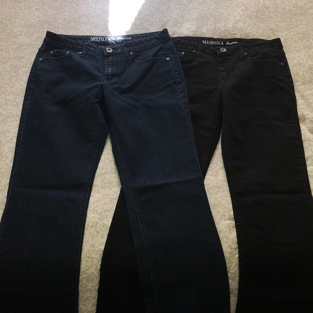 2 pairs of Merona bootcut jeans size 10 Long!
